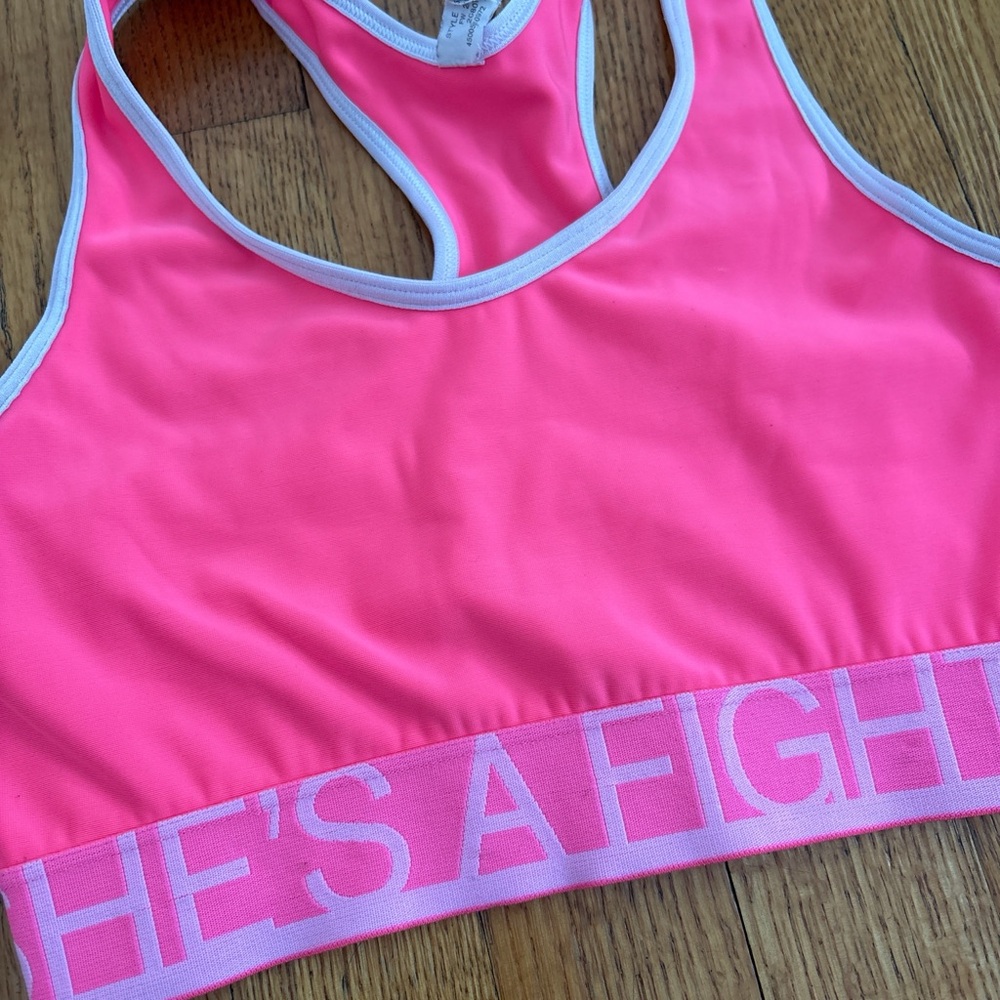 Under Armour Pink Breast Cancer Sports Bra - Picture 2 of 5